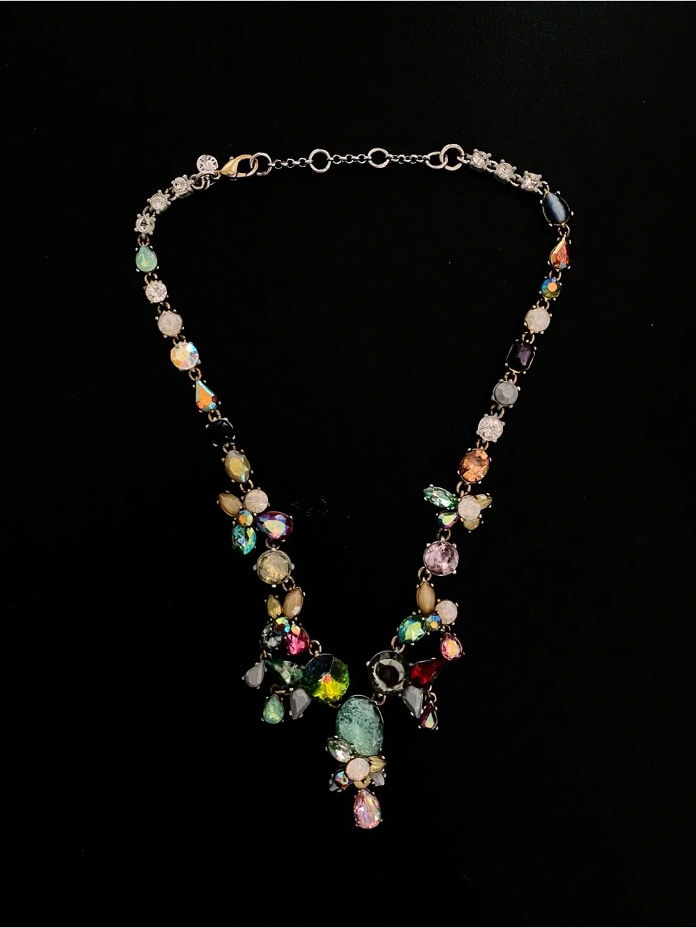 AcidMatt x J. Crew Multicolor Crystal Statement Necklace